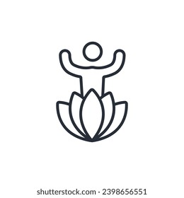 relaxation icon. vector.Editable stroke.linear style sign for use web design,logo.Symbol illustration.