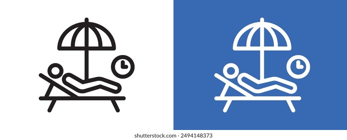 Relaxation logo sign set vector outline