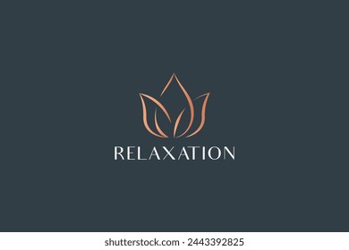 Relaxation Logo Yoga Spa Wellness Beauty Healthy Care Boutique Fashion Jewelry
