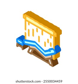 relaxation lounge spa therapy treatment isometric icon vector. relaxation lounge spa therapy treatment sign. isolated symbol illustration