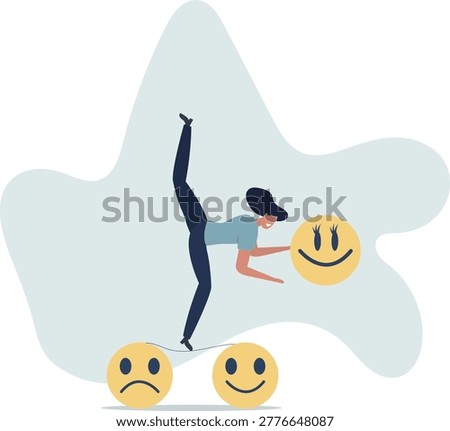 Relaxation make anxiety or stressed to happy, optimistic relief or metal illness therapy, bipolar disorder or mindful thinking concept.person's life situation and his activities.