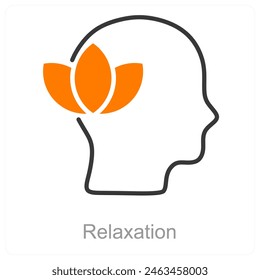 Relaxation and medidtion icon concept