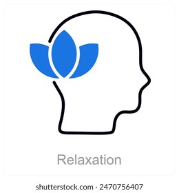 Relaxation and medidtion icon concept