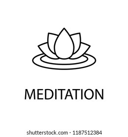 relaxation in meditation icon. Element of recreation icon for mobile concept and web apps. Thin line relaxation in meditation icon can be used for web and mobile