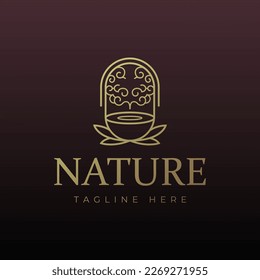 Plantilla de diseño del logotipo de la máquina de vapor de Aromaterapia Perfume de Relajación