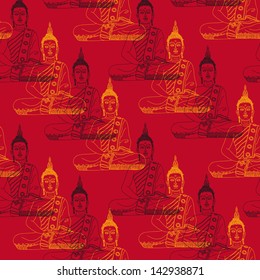 Relaxation and recreation. seamless pattern with Feng Shui motives. modern stylish texture. repeating abstract background