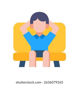 Icono de la sala de relajación Ilustración vectorial plana