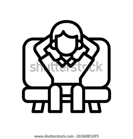 Relaxation Room Icon Line Vector Illustration