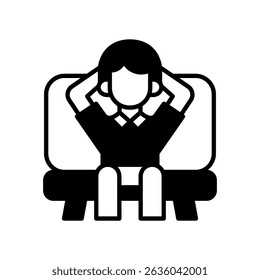 Ilustración vectorial de contorno de icono de sala de relajación