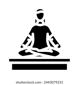 Entspannungs-Sauna-Glyphe-Symbol-Vektor. Entspannungs-Sauna-Zeichen. Isolierte Symbol-Illustration