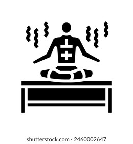 relaxation sauna glyph icon vector. relaxation sauna sign. isolated symbol illustration