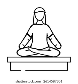 relaxation sauna line icon vector. relaxation sauna sign. isolated contour symbol black illustration