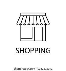 relaxation in shopping icon. Element of recreation icon for mobile concept and web apps. Thin line relaxation in shopping icon can be used for web and mobile