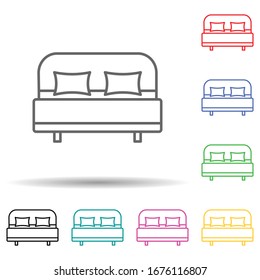 Relaxation in sleeping multi color set icon. Simple thin line, outline of relaxation icons for ui and ux, website or mobile application