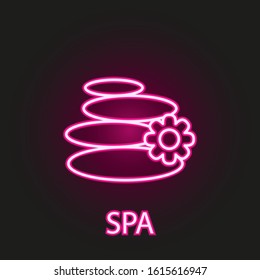 relaxation in spa neon style icon. Simple thin line, outline vector of relaxation icons for ui and ux, website or mobile application
