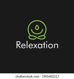Relaxation spa and yoga logo vector
