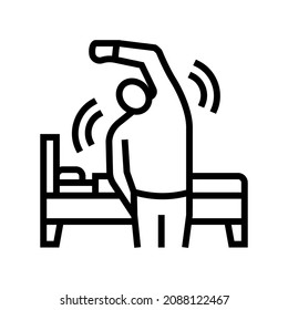 relaxation techniques line icon vector. relaxation techniques sign. isolated contour symbol black illustration