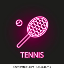 relaxation in tennis neon style icon. Simple thin line, outline vector of relaxation icons for ui and ux, website or mobile application