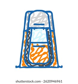 relaxation tent vacation doodle icon sketch vector. relaxation tent vacation sign. isolated symbol illustration