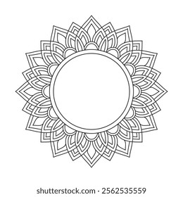 Relaxation Through Coloring Flower Mandala Designs