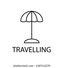 relaxation in travelling icon. Element of recreation icon for mobile concept and web apps. Thin line relaxation in travelling icon can be used for web and mobile