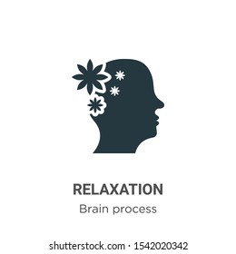 Relaxation vector icon on white background. Flat vector relaxation icon symbol sign from modern brain process collection for mobile concept and web apps design.