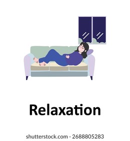 Ilustración vectorial de relajación que puede editar o modificar fácilmente

