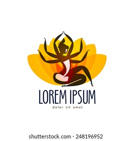 relaxation vector logo design template. Spa or  Yoga icon.