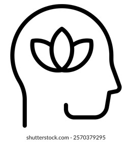 Relaxation Wellness Mental Health icon illustration