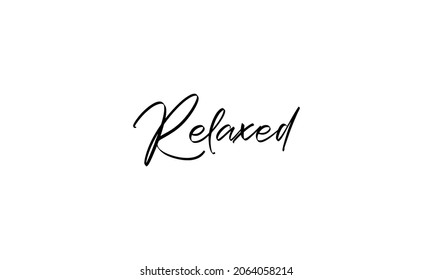 Relaxed in the creative lettering style
