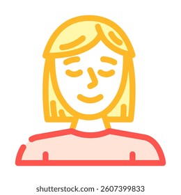 relaxed face slow living color icon vector. relaxed face slow living sign. isolated symbol illustration