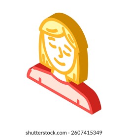 relaxed face slow living isometric icon vector. relaxed face slow living sign. isolated symbol illustration