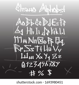 a relaxed graffiti-style font
drawn with a marker and moved to a vector