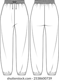 Pantalones de jogger relajados sketch plano