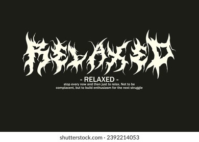 Relaxed Metal Typography – Brutal Deathcore Font for T-Shirt and Poster Design