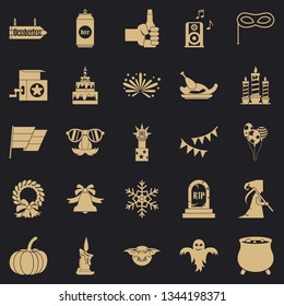 Relaxed pastime icons set. Simple set of 25 relaxed pastime vector icons for web for any design