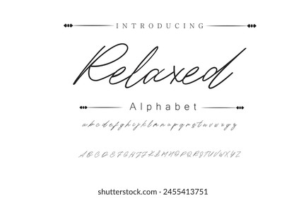 Relaxed Signature Font Calligraphy Logotype Script Brush Font Type Font lettering handwritten