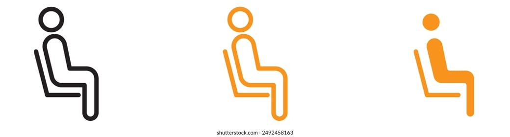 Relaxed Sitting Icon for Rest and Leisure Graphics Ideal for Representing Sitting and Relaxation Activities