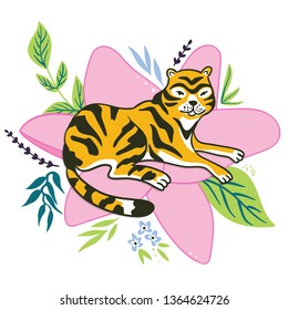 relaxed tiger print