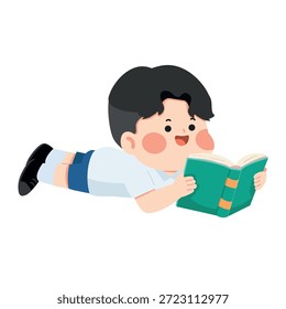 Um leitor jovem descontraído desfrutando de tempo de estudo de lazer mostrando imaginação conforto educação curiosidade narrativa foco criatividade e estilo de vida de aprendizagem positivo