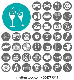 Relaxing Activities icon set. Vector Illustration eps10