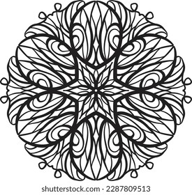 Relaxing anti stress mandala coloring meditation peaceful art