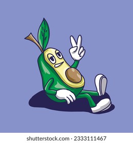 Relaxing avocado.suitable for poster design