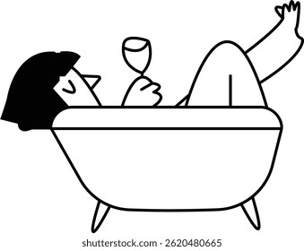 Relaxing in a Bathtub icon