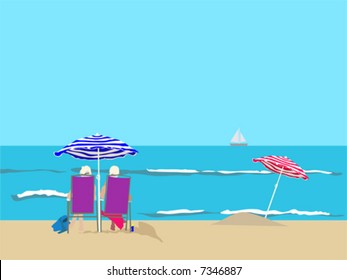 relaxing at the beach