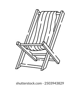 Relaxing beach chair icon, perfect for summer, vacation and beach, ready to use vector