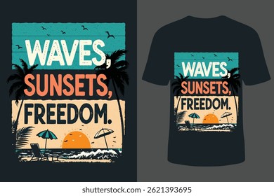 Relaxing Beach Vibes T-Shirt Design
