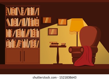 Relaxing with a book and cup of coffee and listening to the radio in the rainy evening