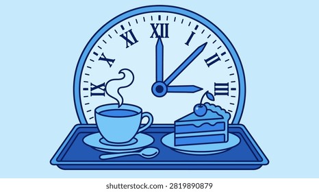 Relaxing break time concept featuring morning food and schedule.