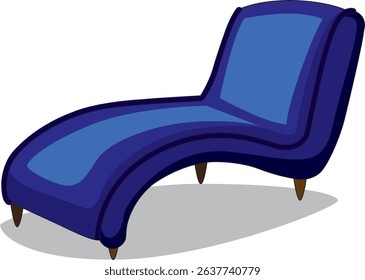 Relaxing Chaise Lounge Modern Living Room Furniture Chair Seat Vector